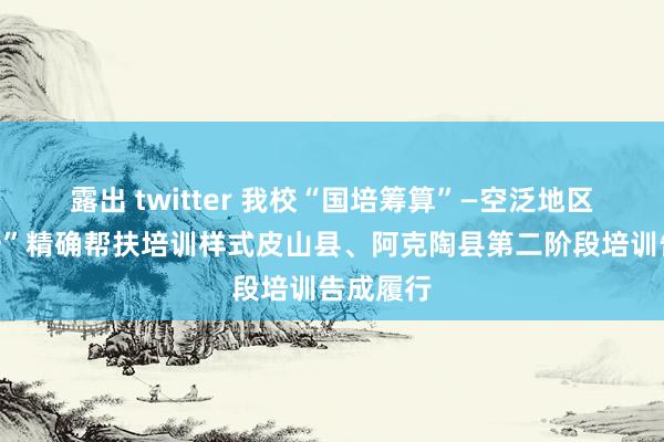 露出 twitter 我校“国培筹算”—空泛地区“一双一”精确帮扶培训样式皮山县、阿克陶县第二阶段培训告成履行